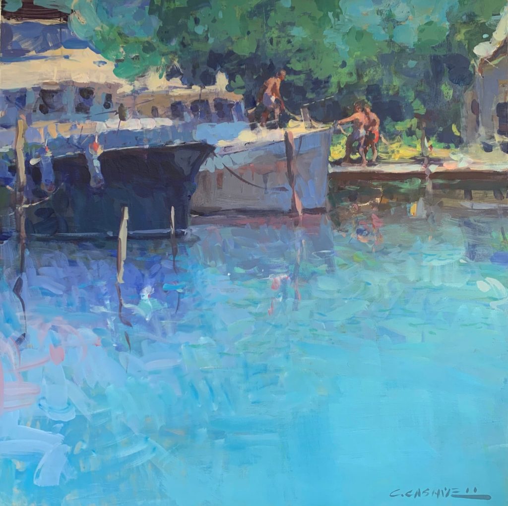 CASHWELL Tying Off 36x36 Acrylic on Board scaled