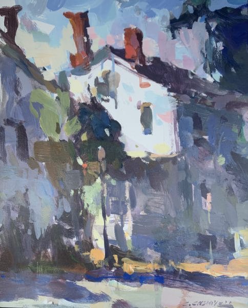 Corner of Craven and Broad 16x20 Acrylic on Board