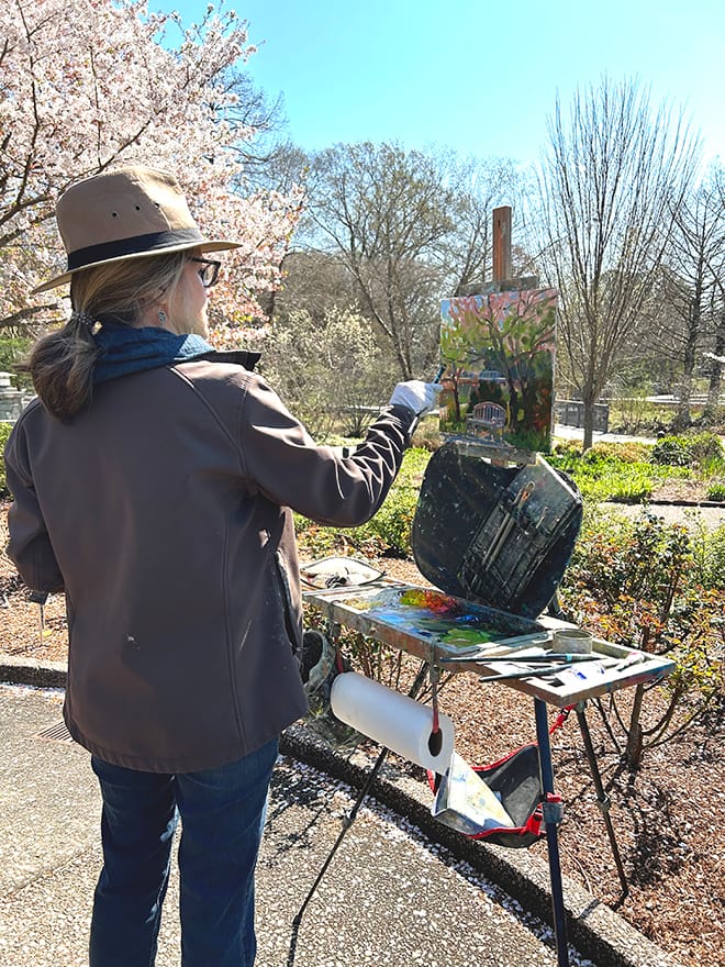 Jennifer Young demonstrates in New Bern - Historic houses - Bern St. and Pollock St. 1 YOUNG actionphoto 1